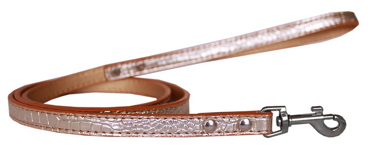 Plain Croc Leash Copper 1/2'' wide x 4' long